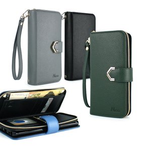 B2M 닉소 페블 카드수납 지퍼 지갑형 PU가죽 갤럭시노트 Note Series폰 케이스