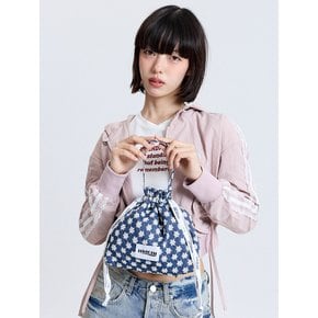 FLOWER GARDEN STRING POUCH BLUE