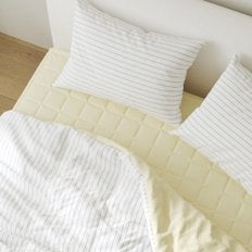 수퍼코튼 스트라이프 60수 고밀도 순면 차렵이불 패드세트K 6color