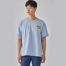 [지미테일러] Men 고흐 베드룸 침대 T-shirt 명화 반팔티 (light blue