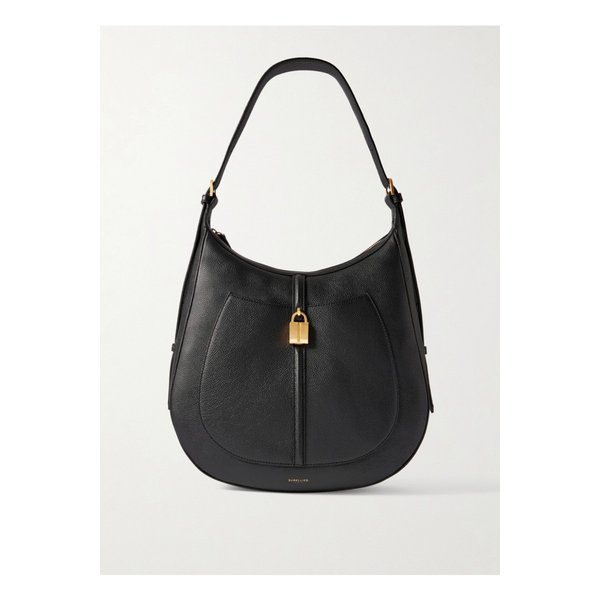 드멜리어 더 시에나 장식 텍스처 가죽 숄더 백 블랙 1647597357778881