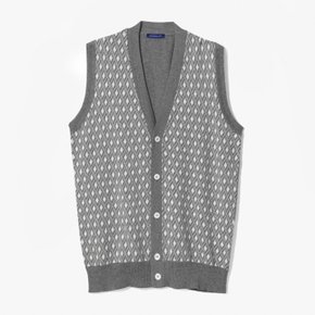 구에칠레나 1944 니트조끼 DIAMOND VEST GRAY RAD1M20000A13