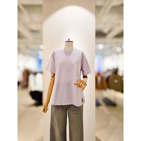 [파주점] [더아이잗컬렉션]크리스탈 펀칭 포인트 배색 티셔츠 CR4A0TS251