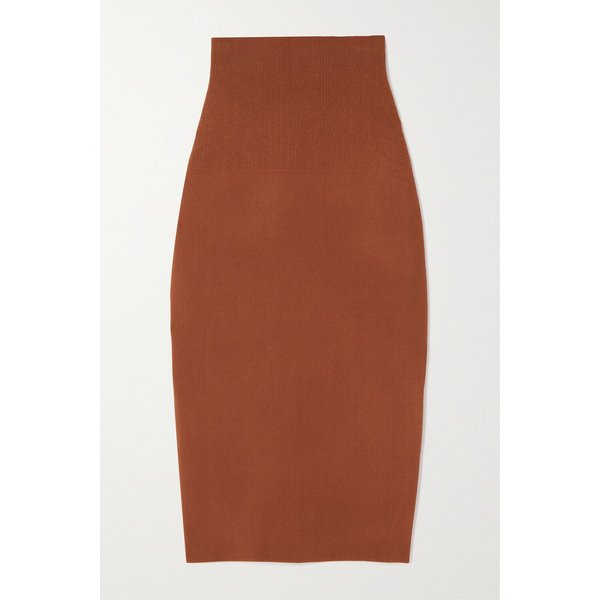 Vb 바디 골지 스트레치 니트 미디 스커트 브라운 1647597295017484