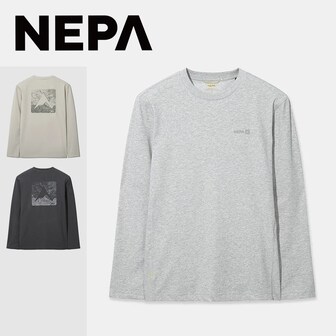네파 [부산점] 남성 패스파인더 로고 그래픽 긴팔 티셔츠 7L55301