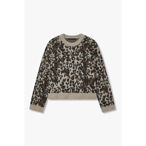 라쿤 블렌드 레오파트 니트 풀오버 7115450Y14160