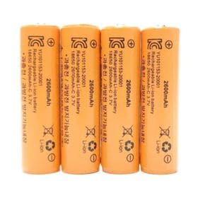 KC인증 보호회로 내장 배터리 18650 2600mAh 3.7v X ( 2매입 )