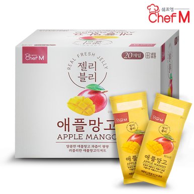 쉐프엠 젤리블리 애플망고 60gX20개입 1박스/대만식/간식/해외간식/푸딩