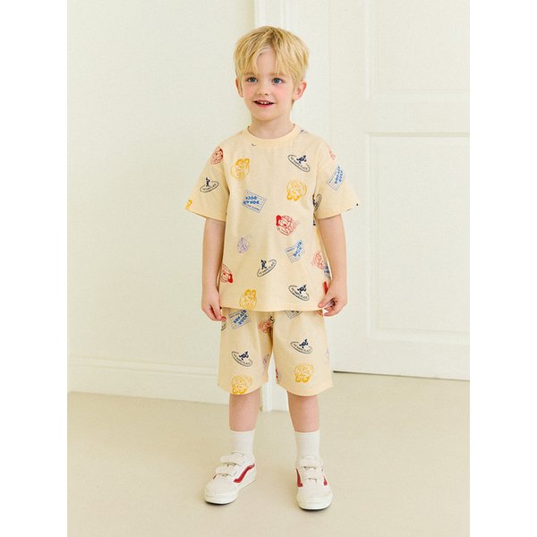 [디즈니]미키와 친구들  조이풀스탬프반팔상하복