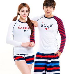 AM 화이트 래쉬가드 이라인 AM 화이트 래쉬가드