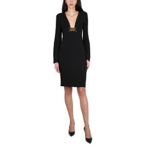 Womens Dress BELTED DRESS BLACK 04590533_8555