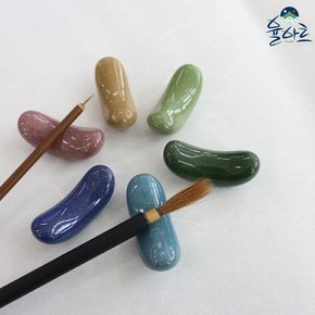 바나나 붓 받침대 서예 거치대 필산 화방 용품 수저받침 붓홀더 걸이 보관 정리 동양화 민화