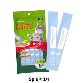 반려동물용품 고양이간식 A Pro 츄르 5p 6팩 1타 가다랑어 애완용품