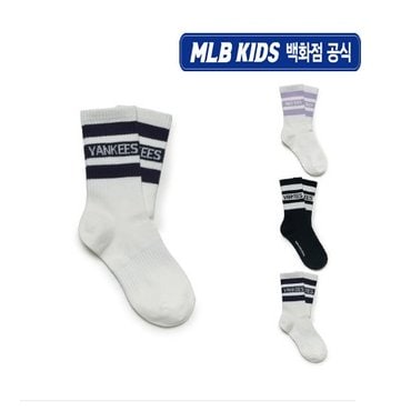 MLB키즈 (백화점 공식)25N 바시티 레터링 일대일 양말 (4color) 7ASOV035N