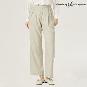 베이직 핀턱 와이드 롱 슬랙스 팬츠 (NN4TA006L0)
