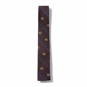 커스텀멜로우 season motif wine regimental square tie_CAAIX24108WIX