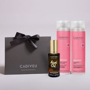 아사이오일 + 글래머 샴푸&컨디셔너, 끈적임없는 헤어오일, 헤어에센스, 모발강화라인 비오틴