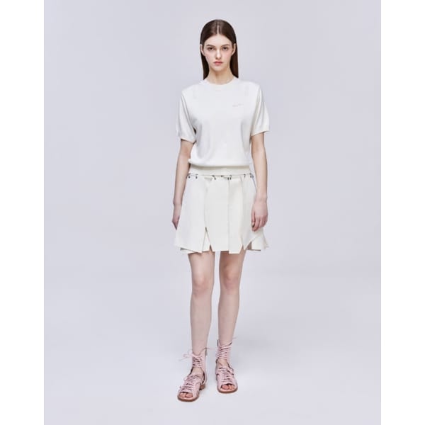 [파주점] [송지오우먼]송지오 컬렉션 포에트리 엠브로이드 니트 아이보리 WH3KT712IV