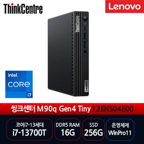레노버 사무용 PC ThinkCentre M90q Gen4-12EHS04E00 i7-13700T/16GB/256GB/Win11Pro