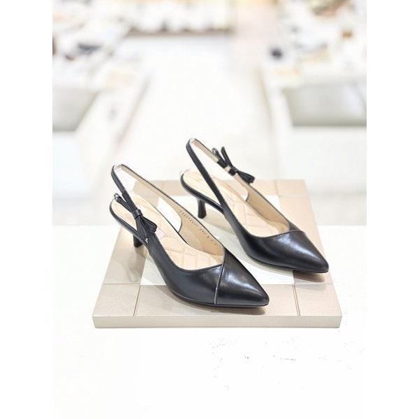 [시흥점] 여성 6센티 핫픽스 리본 포인트 슬링백 샌들 (712612001)