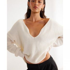 4656877 SNDYS Adams Oversized Jumper - Vintage White