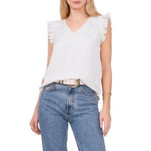 이스퀘어 4626477 Vince Camuto Pleated Ruffle Blouse