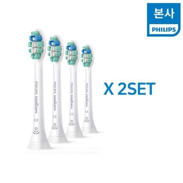 필립스 옵티멀플라그디펜스칫솔모 화이트 HX9024/67 2SET