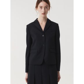 WOOL SILK TAILORING JACKET (BLACK)