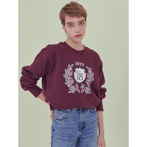 LAUREL WREATH PRINT SWEATSHIRT WINE