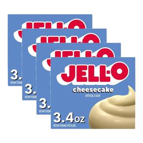 미국직구 Jell-O 젤오 치즈케이크 인스턴트 푸딩 앤 파이 필링 96g 4팩