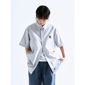 CU C RETRO LOGO OVERFIT S/S SHIRTS 그레이