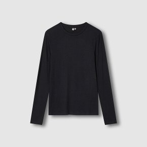 여 발열온감 소프트 립 긴팔 티셔츠 J115401005099