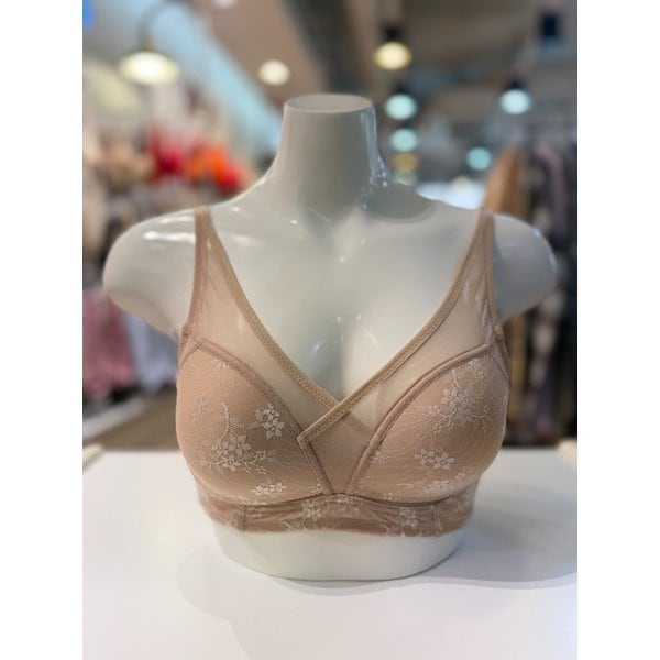 [파주점] 노와이어 풀커버레이스 베이지 몰드 브라 BR6844