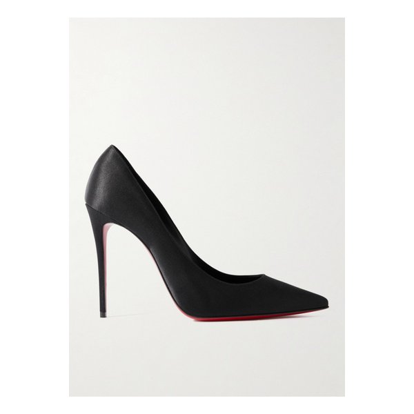 클래식 케이트 새틴 크레이프 펌프스 100mm 블랙 1647597349510587