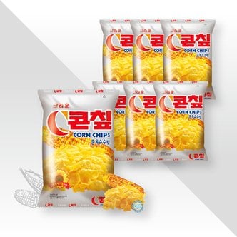 너만아는과자점 크라운 콘칩 70g x 7봉 /봉지과자 스낵 옥수수과자