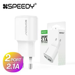 스피디 분리형 USB 충전기 어댑터 2구 2.1A X ( 2매입 )