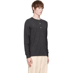 메르츠 비 슈바넨 그레이 2M06 리파인 핏 헨리 셔츠 2M06.98.3 98 charcoal