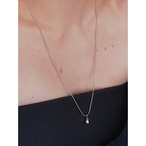 Teardrop Pendant Necklace - Silver Pendant
