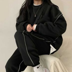 여자 러닝 캐주얼 외출 코디 추리닝 맨투맨 조거 팬츠 이쁜트레이닝복 츄리닝상의츄리닝세트