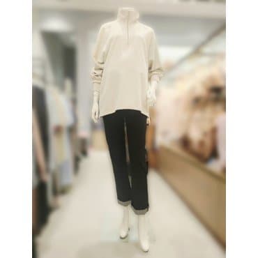 마더피아 와코루마더피아  /  임부용 아노락 기모상의 + 면 청바지 (RTO6048T + RBO2031 BK