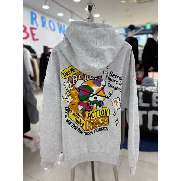 [여주점] 남여공용, 랜덤피규어, 부클베어오버핏후드집업,라이트그레이JGZK40903