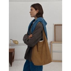 suede reversible bag - camel