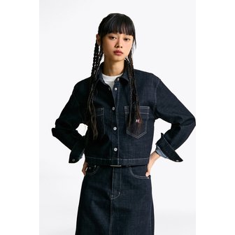 타미진스 여성 크롭 데님 셔켓 T32F0WSH02TWL1 TOMMY JEANS