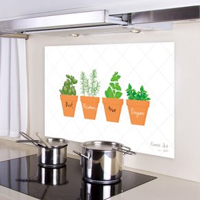 [코니아트] 주방안에 키우는 아트보드 / HERBS(white) (80x60cm)