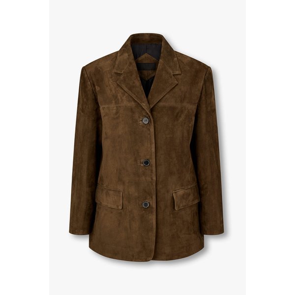 [리오더] 노치트 라펠 스웨이드 싱글 자켓 7115475901262