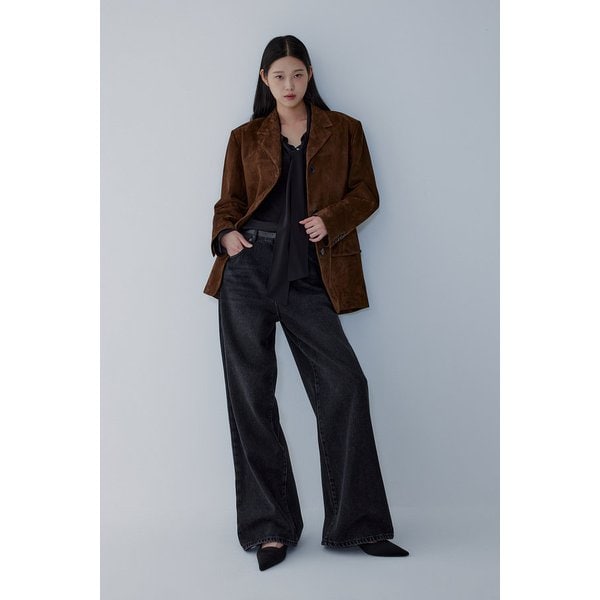 [리오더] 노치트 라펠 스웨이드 싱글 자켓 7115475901262