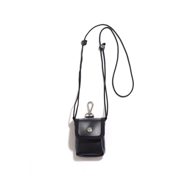 ECO LEATHER POUCH BAG (BLACK)