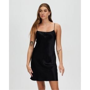 5017501 Calvin Klein Elevated Silk Lounge Chemise - Black 102628505