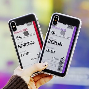 아이폰6 6S 에어플레인 티켓 투명 젤리 케이스