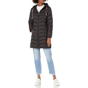 영국 타미힐피거 롱패딩 Tommy Hilfiger Women`s Mid Length Packable Down Chevron Quilt Coat